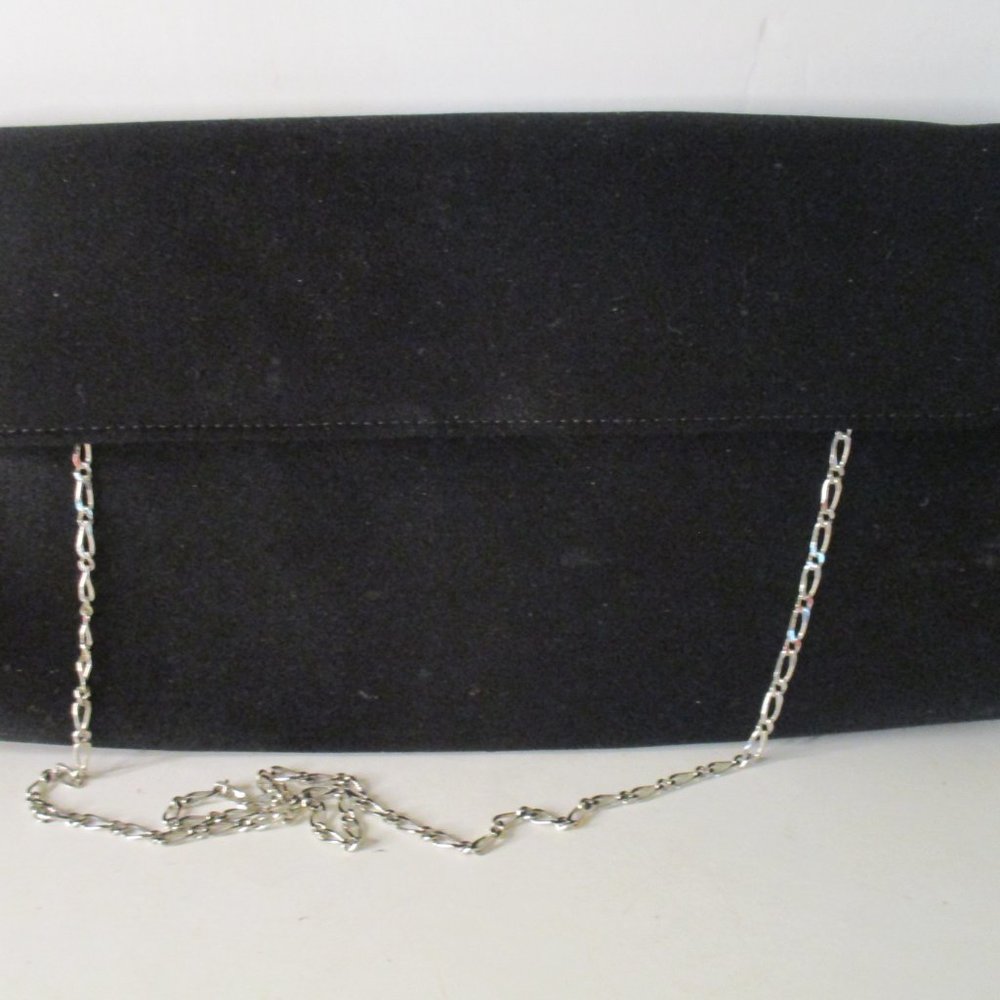 *Gina Black Petite Envelope 2-Way Evening Wristlet Clutch Bag